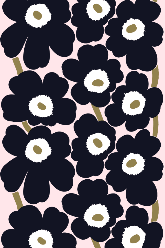 UNIKKO -puuvillakangas tummansininen